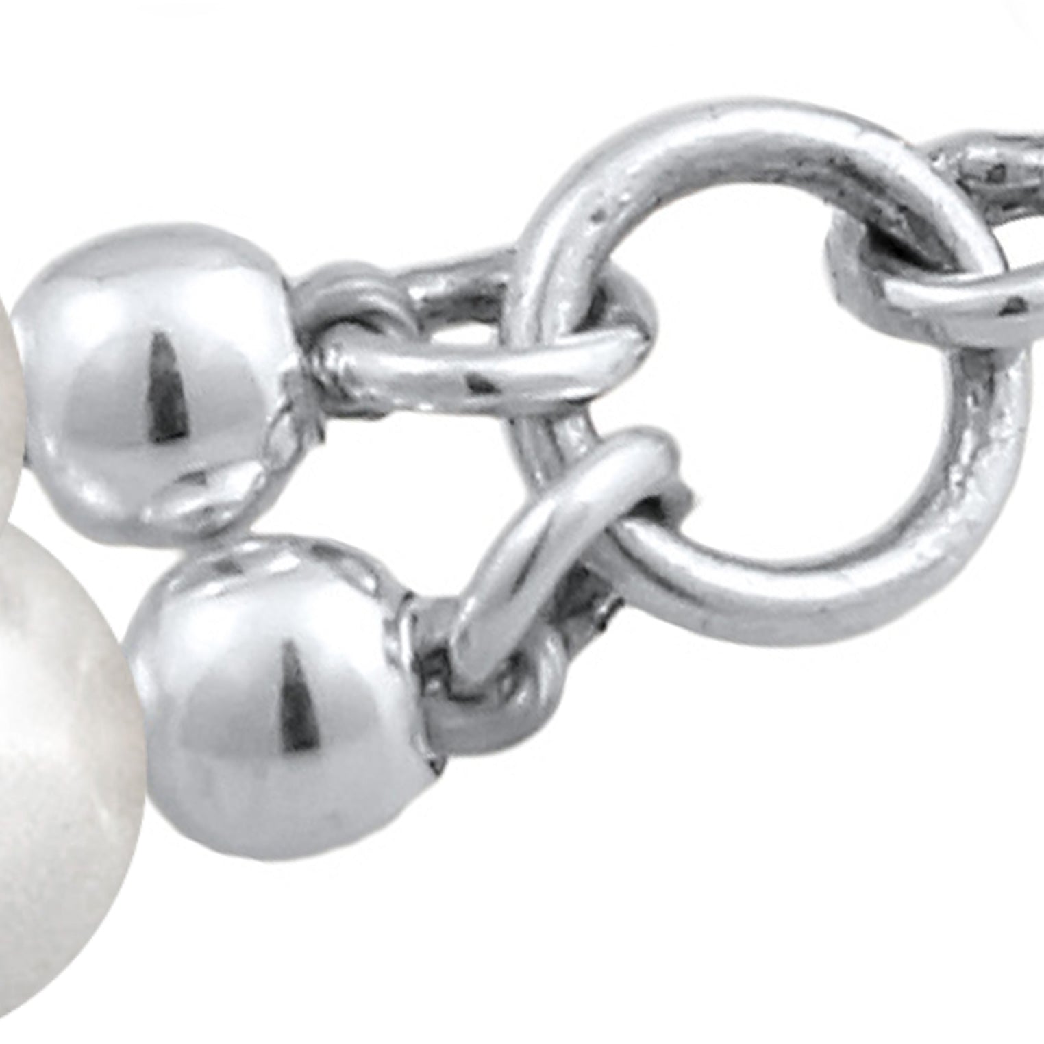 White Perhiasan Wanita Perak Asli - Silver Gelang Shell Pearls