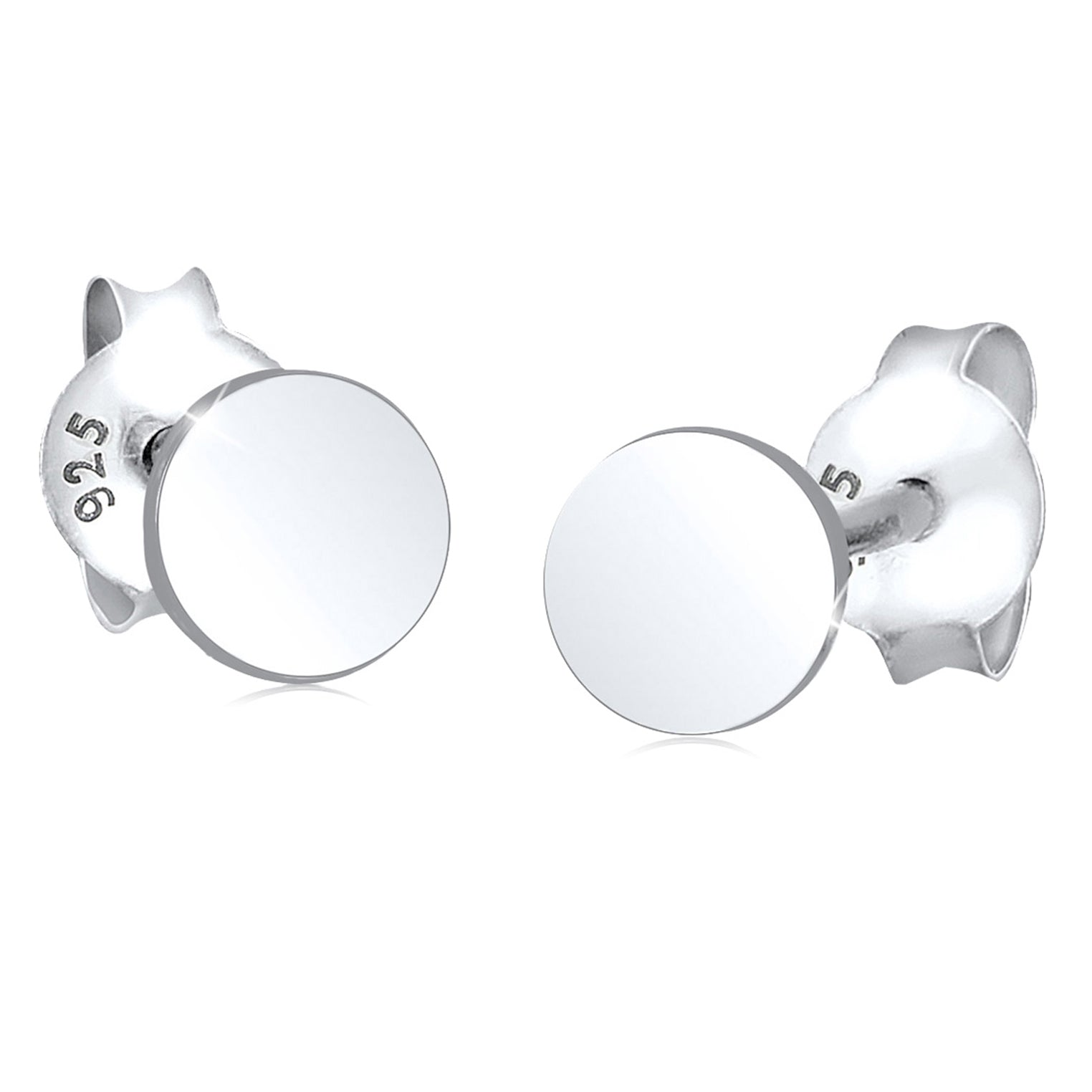 Silver Perhiasan Wanita Perak Asli - Silver Anting Stud Basic Round