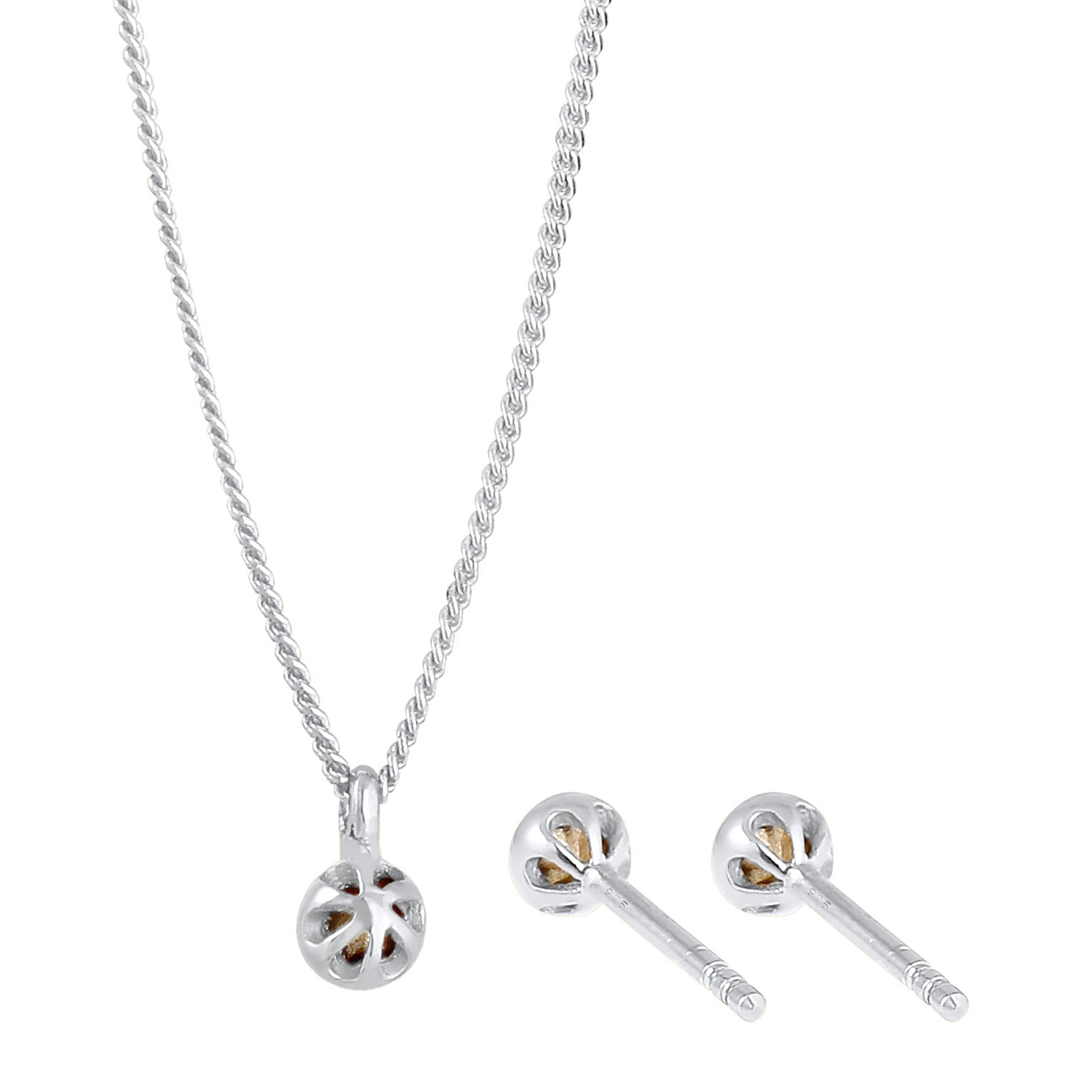 White Perhiasan Wanita Perak Asli - Silver Perhiasan Set Elegant Crystal