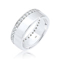 White Cincin Perhiasan Perak 925 Wanita Bandring Crystal