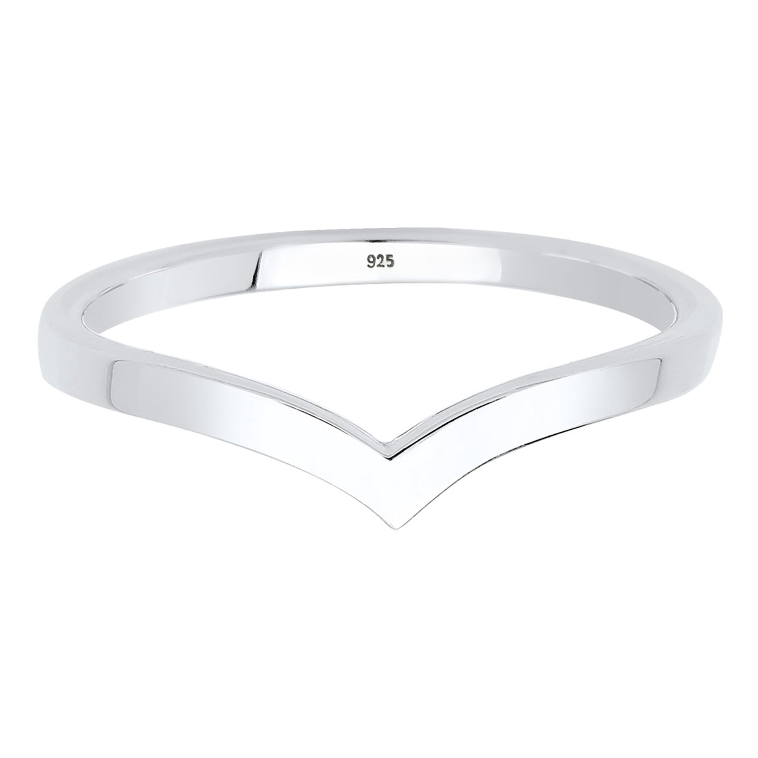 Silver Cincin Perhiasan Perak 925 Wanita V-Shape