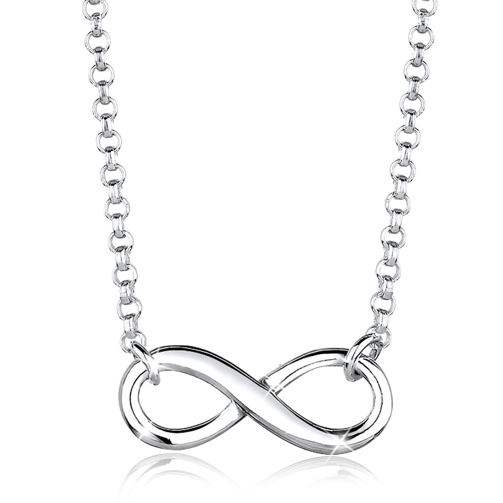 Silver Perhiasan Wanita Perak Asli - Silver Kalung  Infinity Symbol Eternity