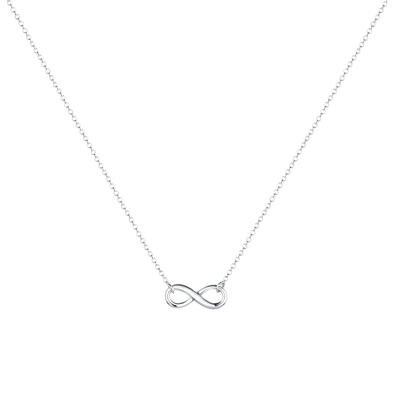 Silver Perhiasan Wanita Perak Asli - Silver Kalung  Infinity Symbol Eternity