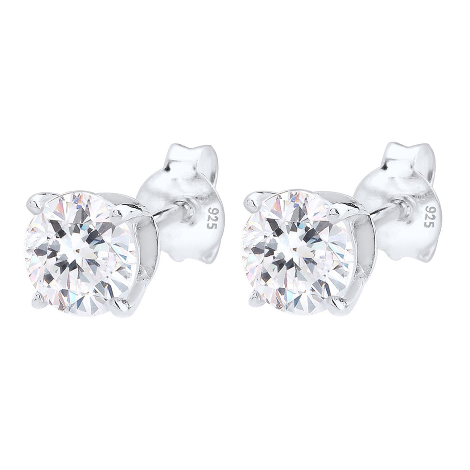 White Perhiasan Wanita Perak Asli - Silver Anting Classic Crystal