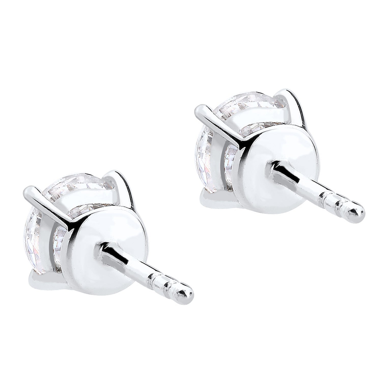 White Perhiasan Wanita Perak Asli - Silver Anting Classic Crystal
