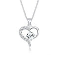 Kalung perak 925 dengan liontin hati dan kristal elegan Elli Jewelry
