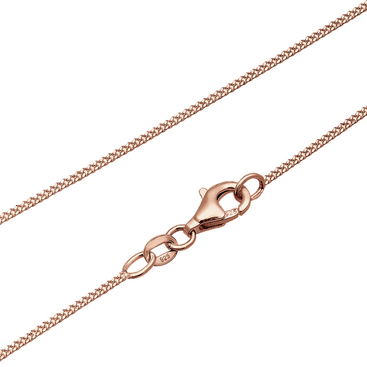 Rosegold Perhiasan Wanita Perak Asli - Silver Kalung Basic Heart Rosegold Plated