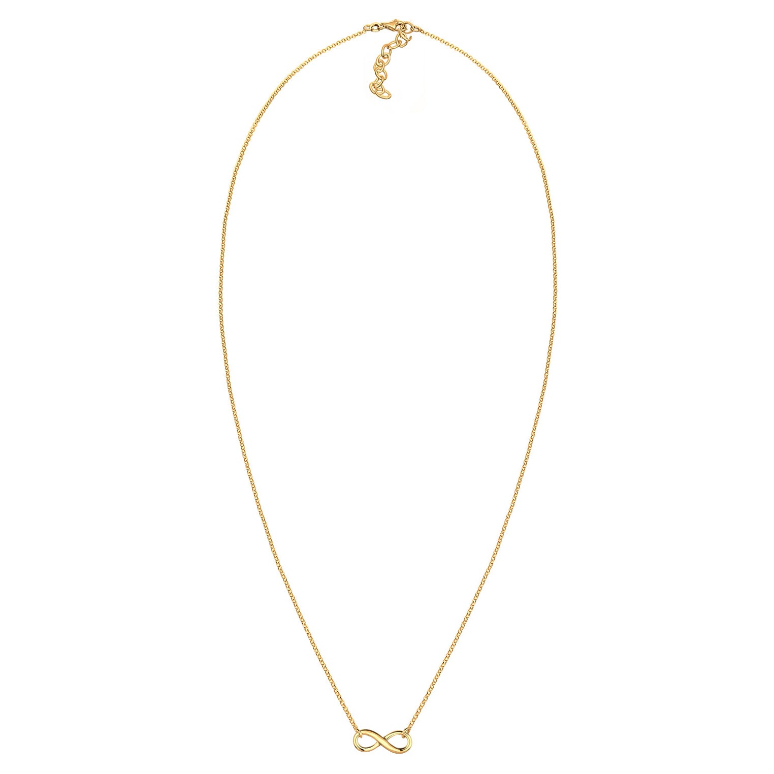 Gold Perhiasan Wanita Perak Asli - Silver Kalung  Infinity Lapis Emas