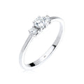 Silver - Elli | Sparkling Zirconia Engagement Ring 925 Silver