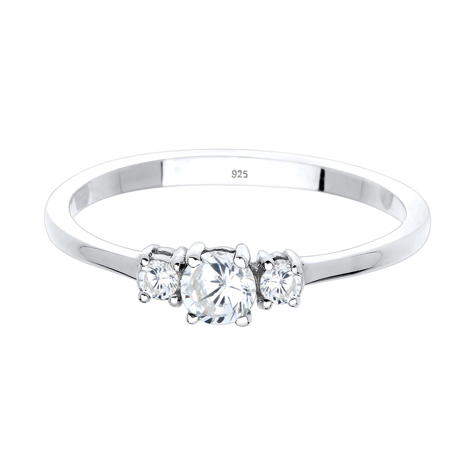 Silver Cincin Perhiasan Perak 925 Wanita Zircon Engagement