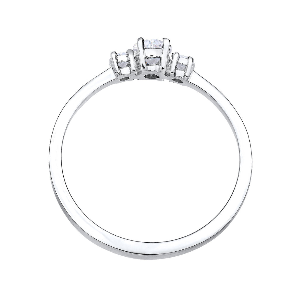 Silver Cincin Perhiasan Perak 925 Wanita Zircon Engagement