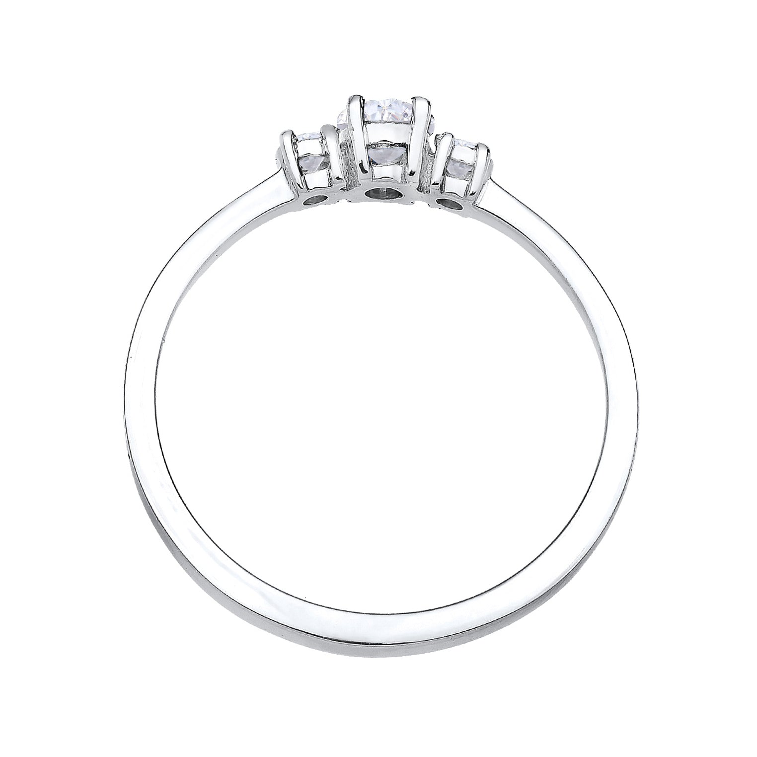 Silver Cincin Perhiasan Perak 925 Wanita Zircon Engagement