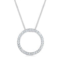 Kalung perak 925 dengan liontin bulat dan kristal elegan Elli Jewelry