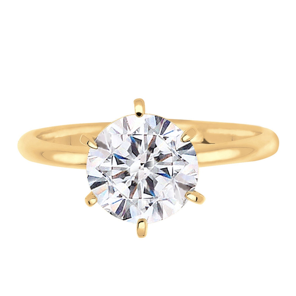 Gold Perhiasan Wanita Perak Asli - Silver Cincin Crystal Gold Plated
