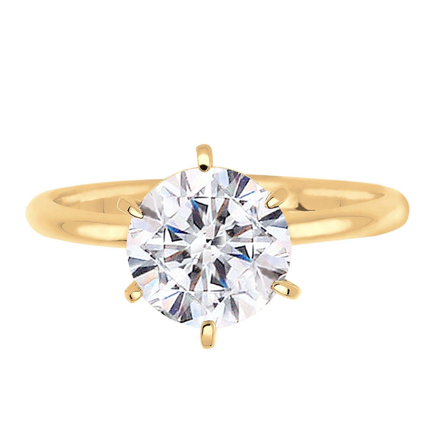 Gold Perhiasan Wanita Perak Asli - Silver Cincin Crystal Gold Plated