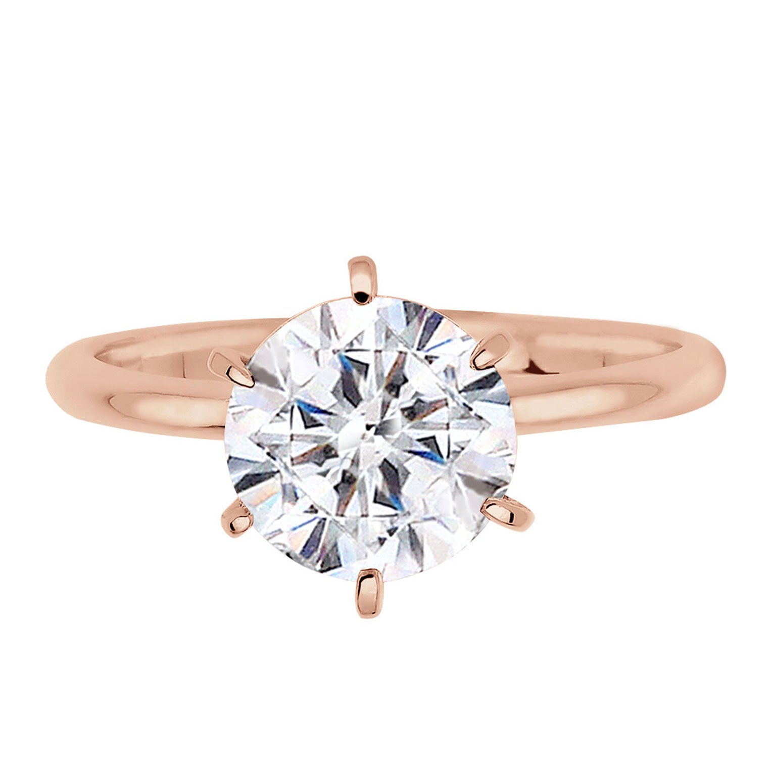 Rosegold Cincin Perhiasan Perak 925 Wanita Engagement Crystal Rosegold Plated