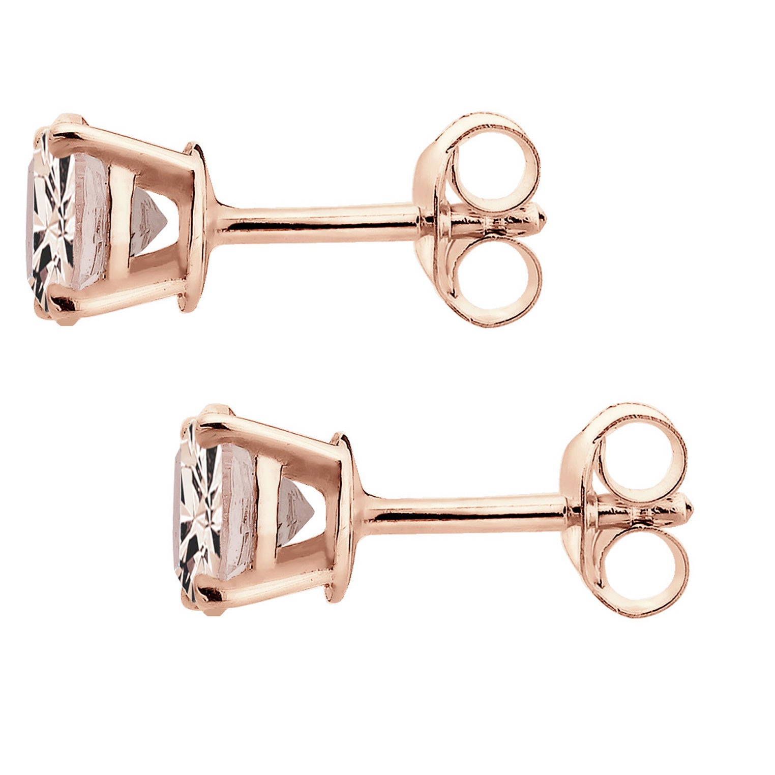 Rose Perhiasan Wanita Perak Asli - Silver Anting Classic Rose Crystal Rosegold Plated