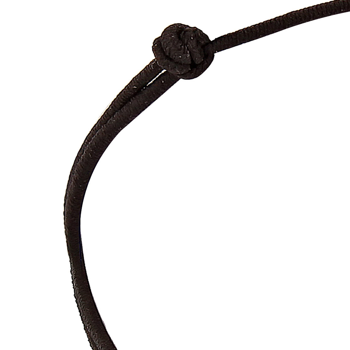 Infinity Rubber Band Bracelet 925 Silver Rosegold Plated Black