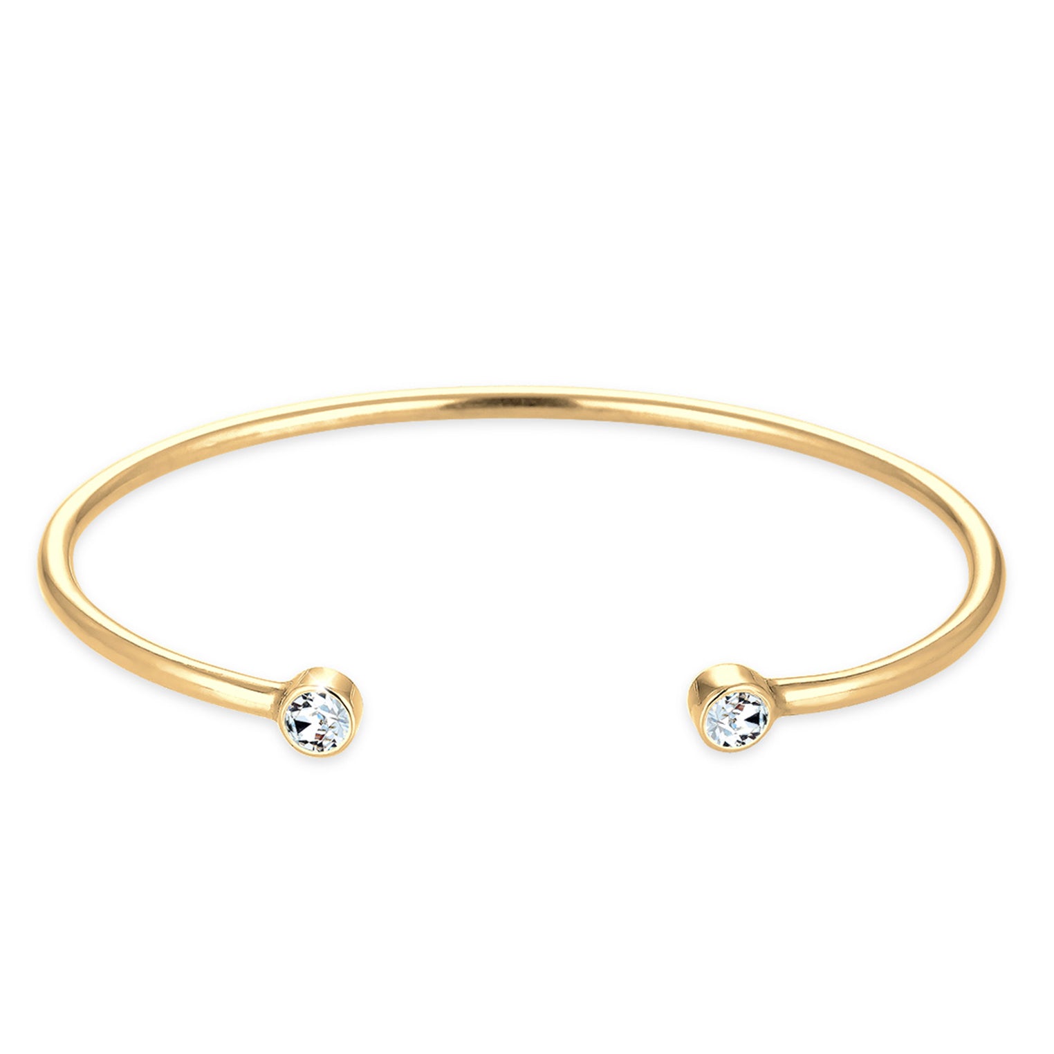 Gold Women's Bangle Crystals Gold Plated (0.076 ct)