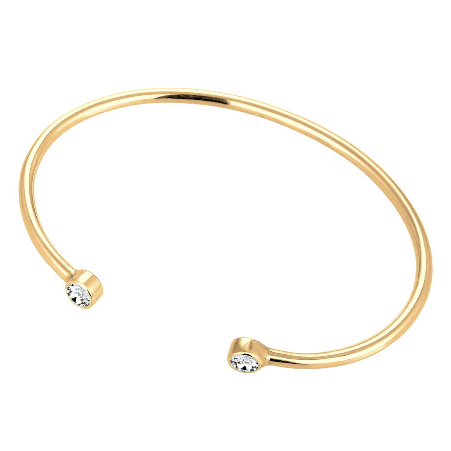 Gold Women's Bangle Crystals Gold Plated (0.076 ct)