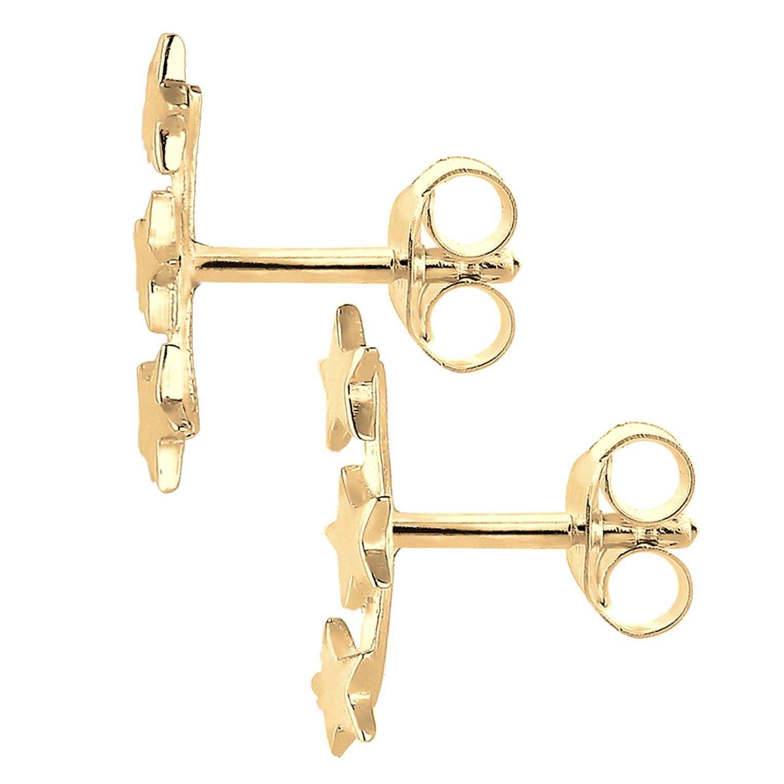 Gold Perhiasan Wanita Perak Asli - Silver Anting Stars Astro Filigree Gold Plated