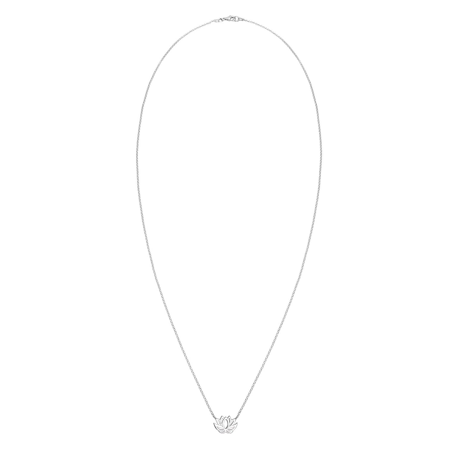 Silver Perhiasan Wanita Perak Asli - Silver Kalung  Lotus Flower