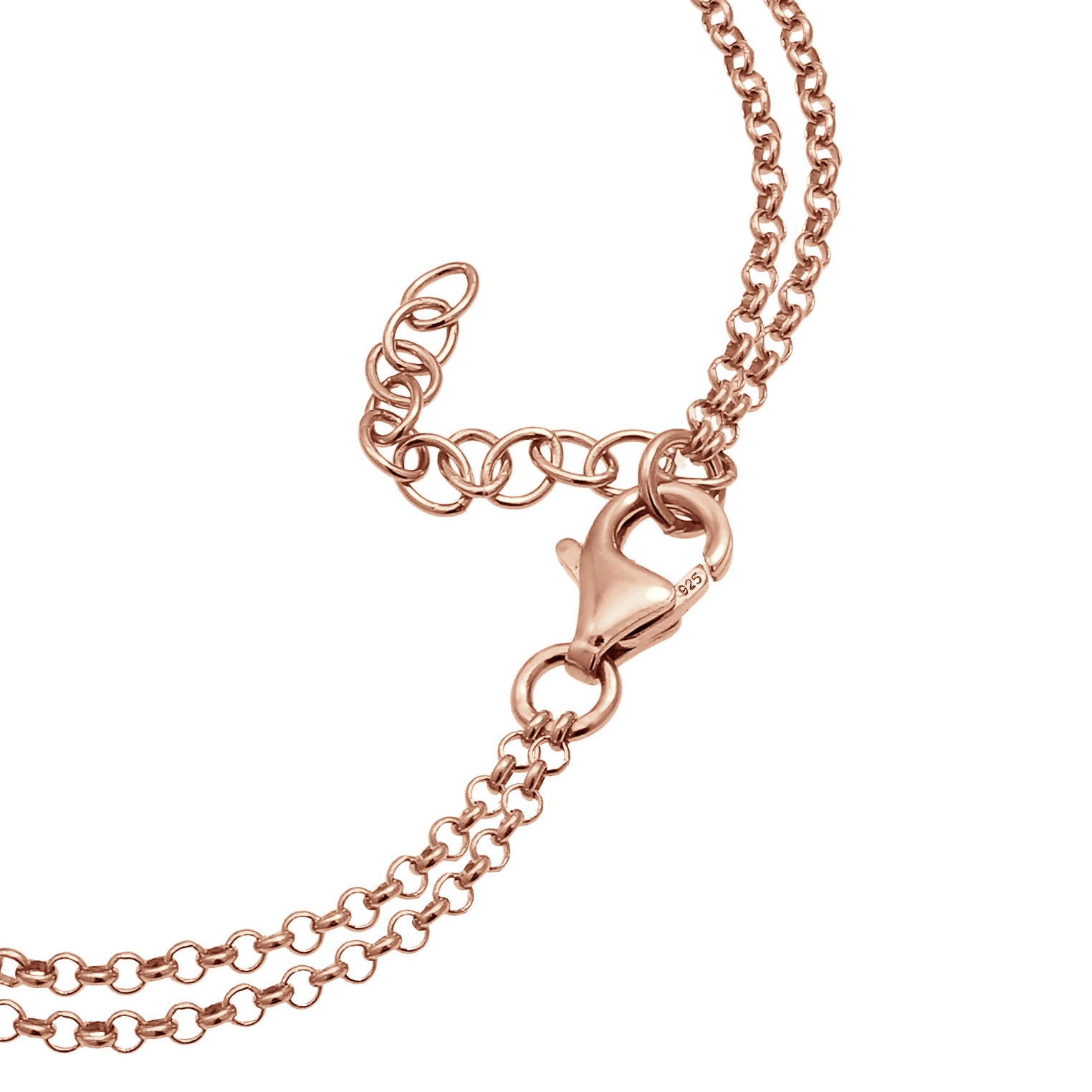 Rosegold Gelang Perhiasan Perak 925 Wanita Heart Love Infinity Rosegold Plated