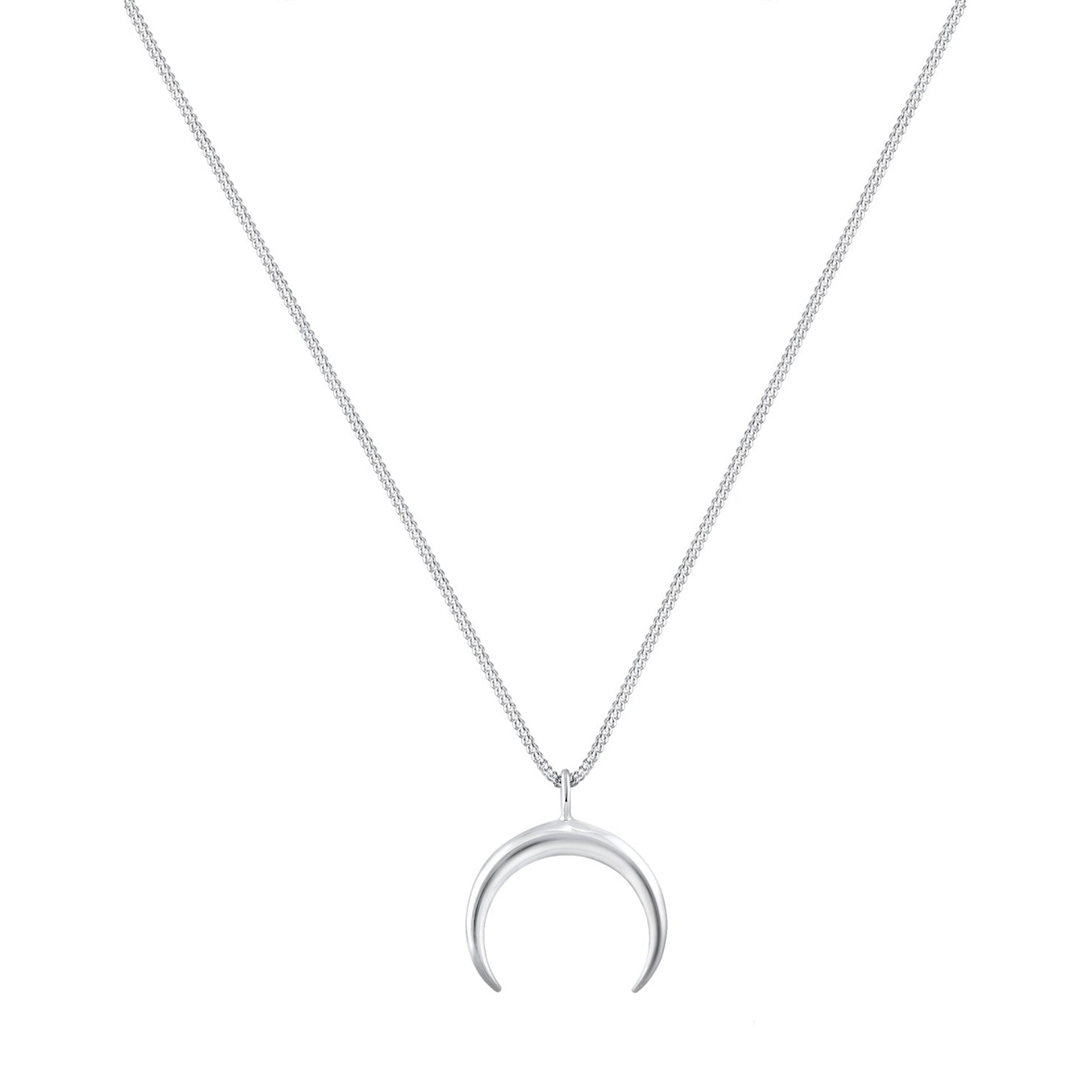 Silver Perhiasan Wanita Perak Asli - Silver Kalung  Crescent Moon Astro Blogger