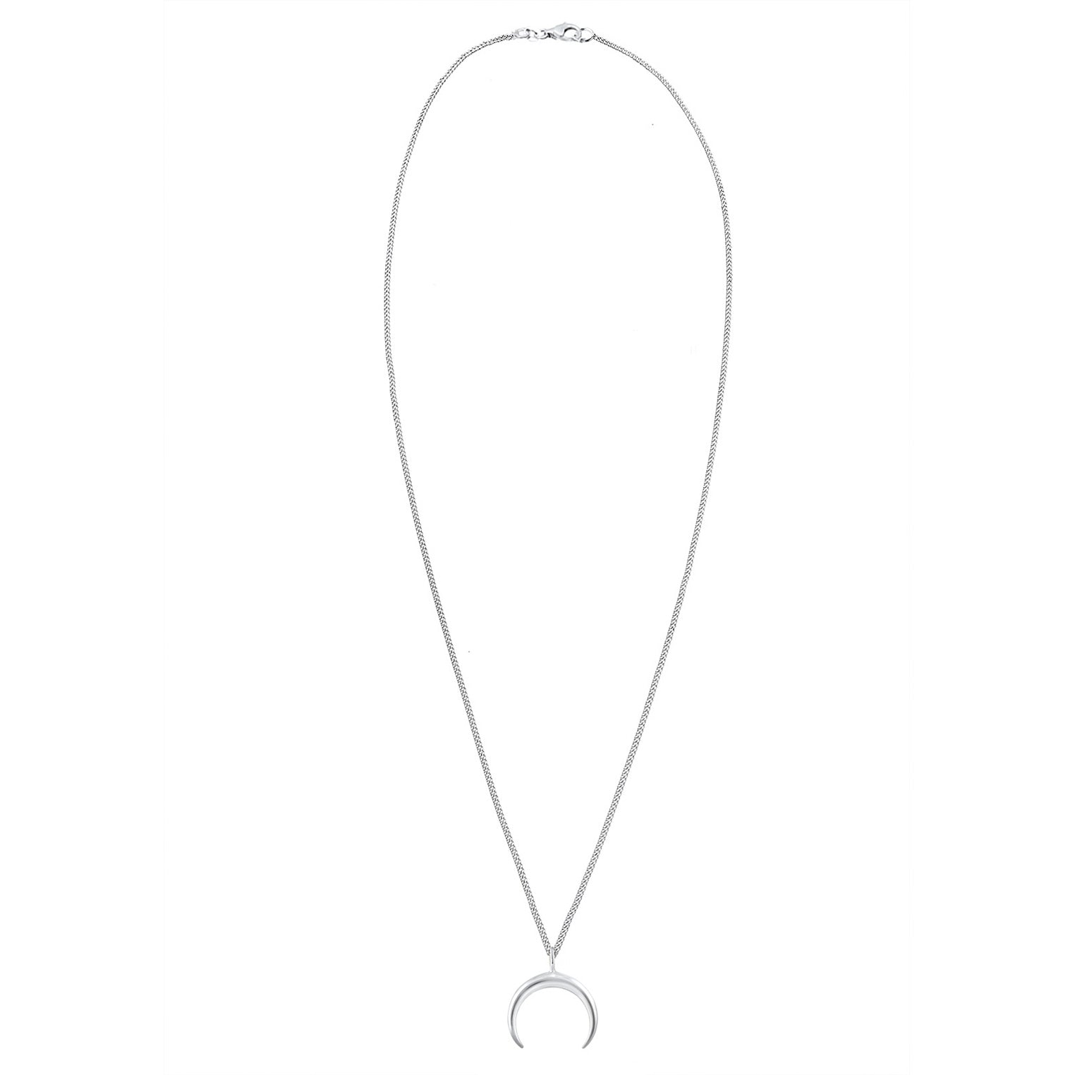 Silver Perhiasan Wanita Perak Asli - Silver Kalung  Crescent Moon Astro Blogger