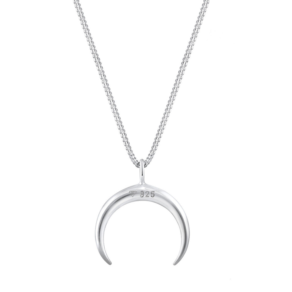 Silver Perhiasan Wanita Perak Asli - Silver Kalung  Crescent Moon Astro Blogger