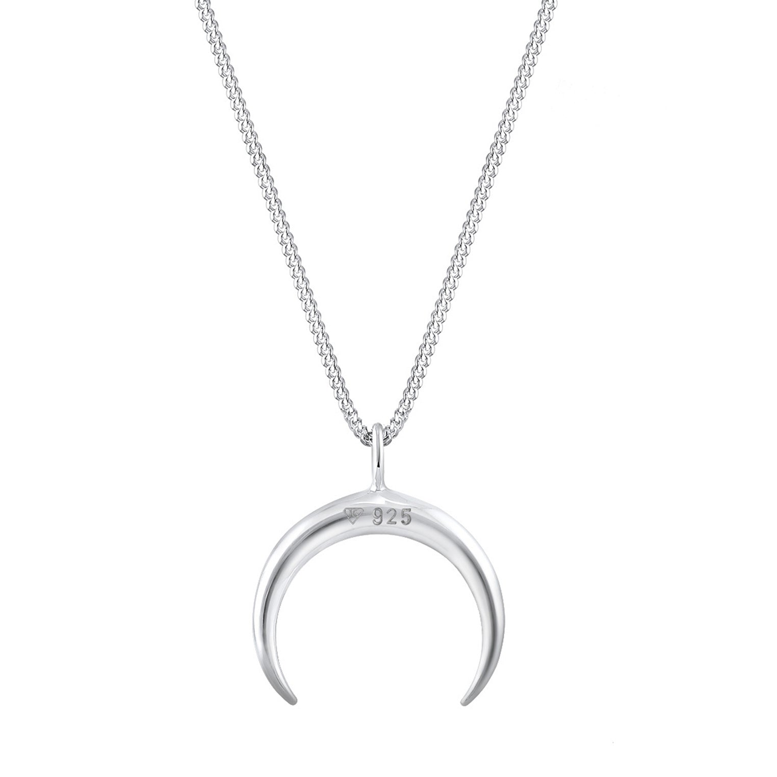 Silver Perhiasan Wanita Perak Asli - Silver Kalung  Crescent Moon Astro Blogger