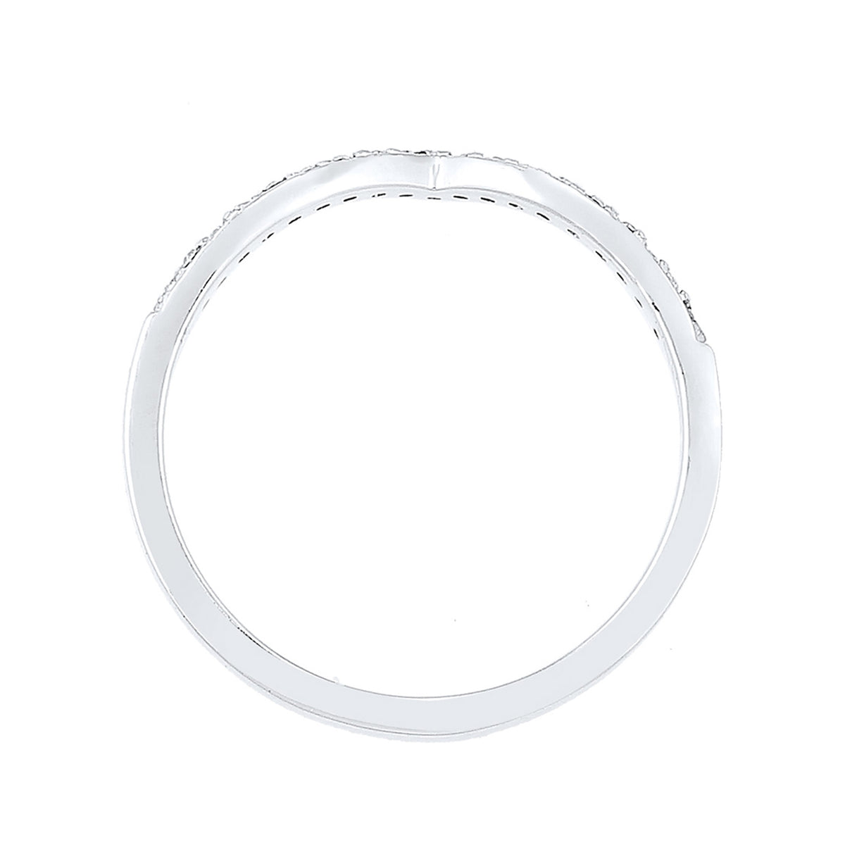 Silver - Elli | Crystal Chevron Ring 925 Silver – Embellished with Crystals by Swarovski®