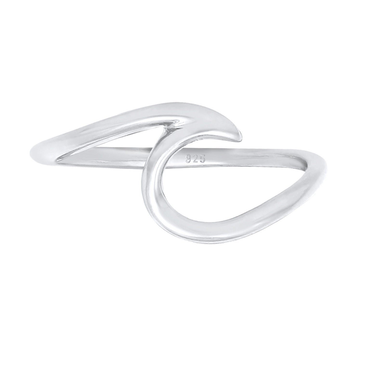 Silver Cincin Perhiasan Perak 925 Wanita Waves Beach