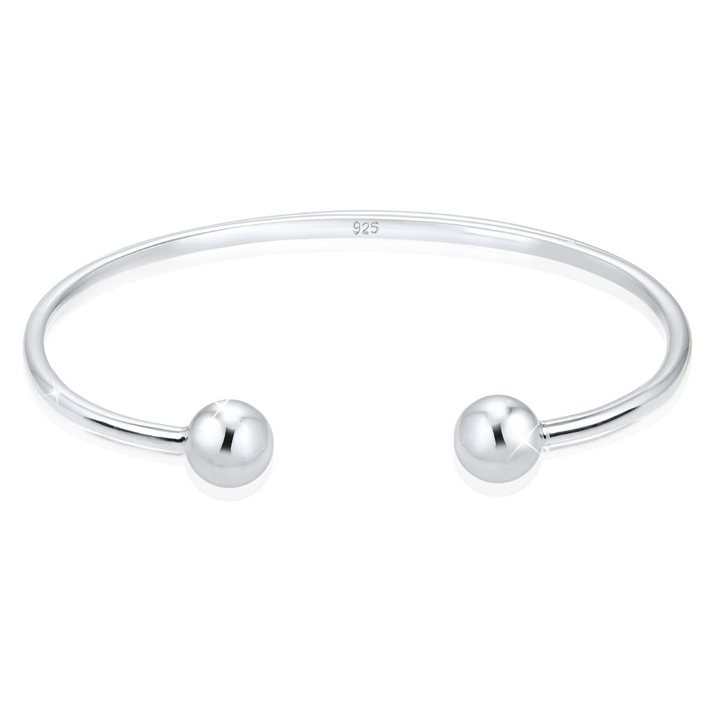 Silver Gelang Perhiasan Perak 925 Wanita Ball Geo Bangle