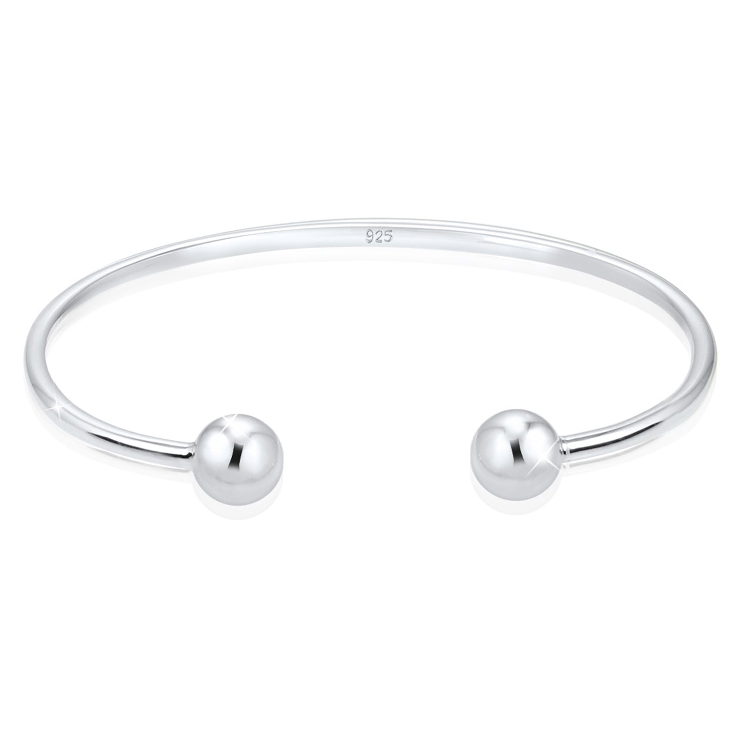 Silver Gelang Perhiasan Perak 925 Wanita Ball Geo Bangle