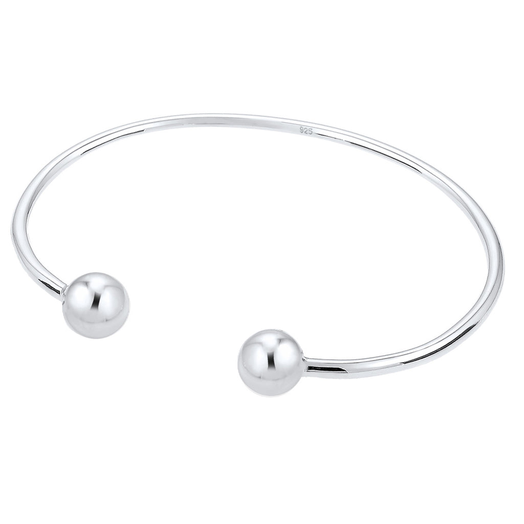 Silver Gelang Perhiasan Perak 925 Wanita Ball Geo Bangle