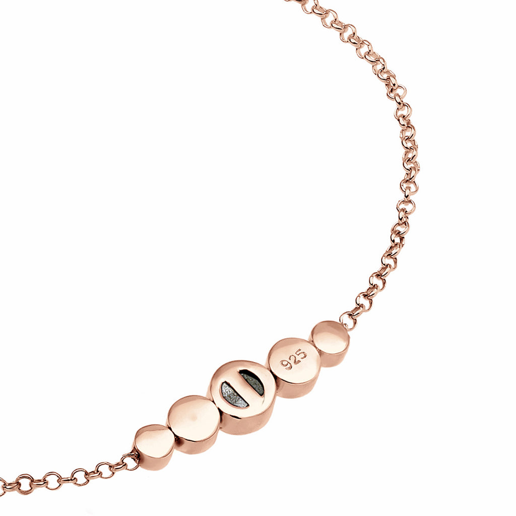 Rosegold Perhiasan Wanita Perak Asli - Silver Gelang Basic Crystal Rosegold Plated