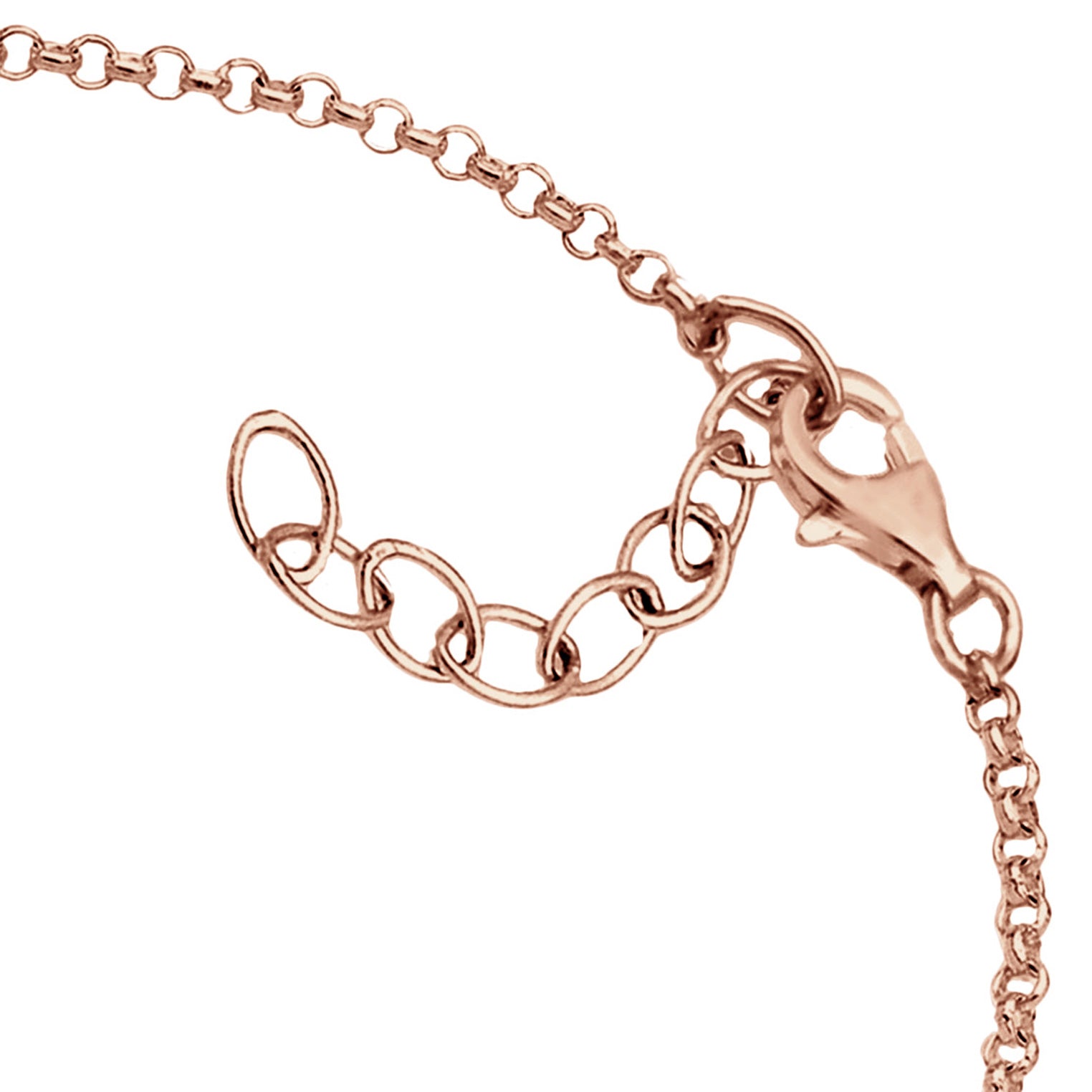Rosegold Perhiasan Wanita Perak Asli - Silver Gelang Basic Crystal Rosegold Plated