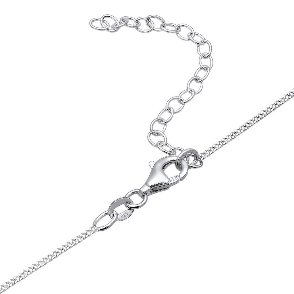 Silver Perhiasan Wanita Perak Asli - Silver Kalung  Choker Cross Religion Zirconia Crystals
