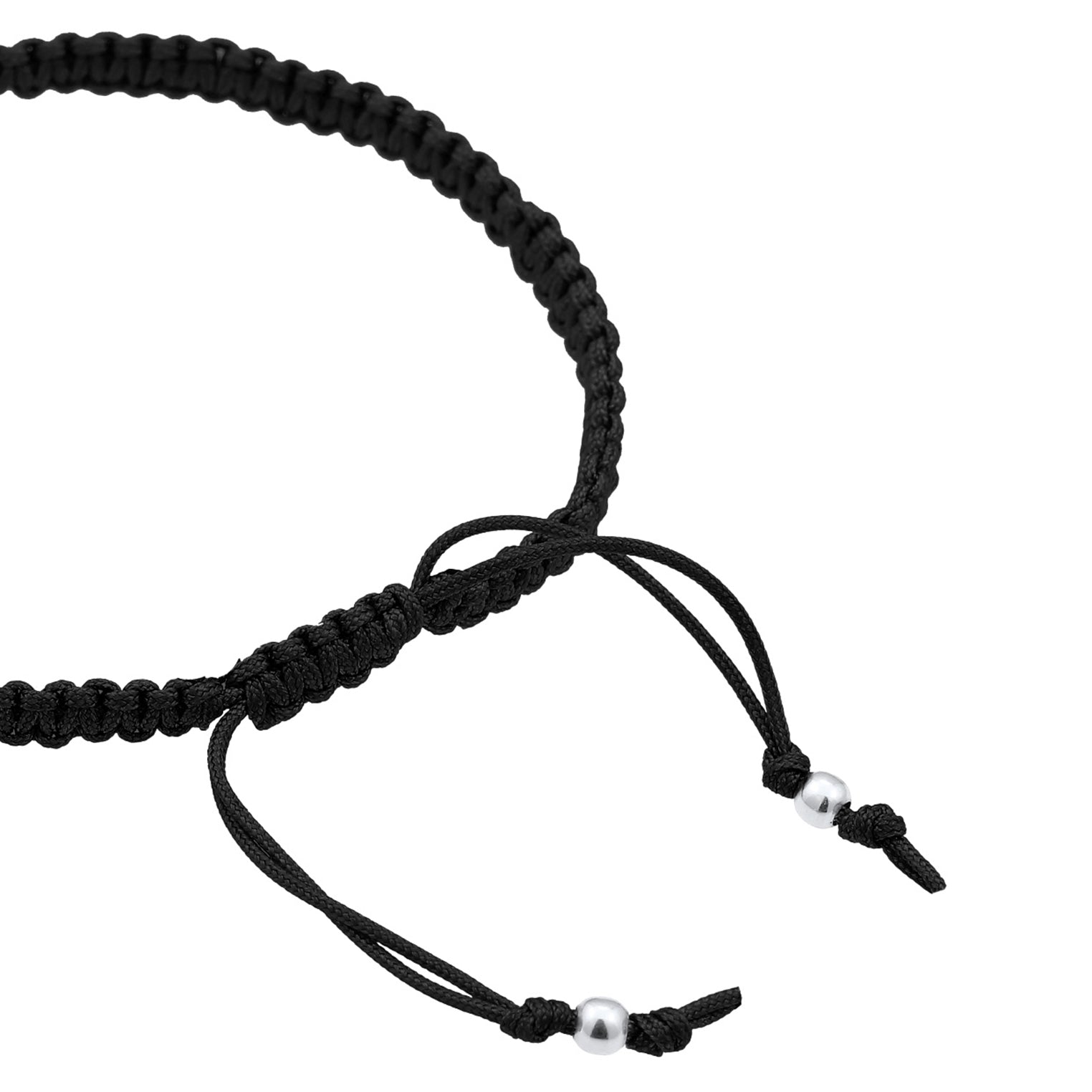 Black Perhiasan Wanita Perak Asli - Silver Gelang Knot Crystal Basic
