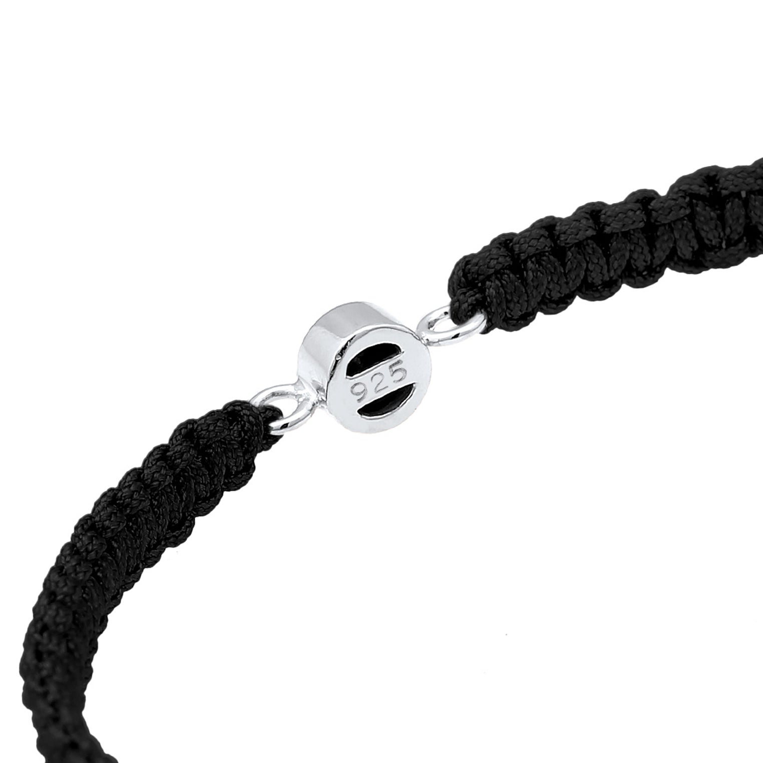 Black Perhiasan Wanita Perak Asli - Silver Gelang Knot Crystal Basic