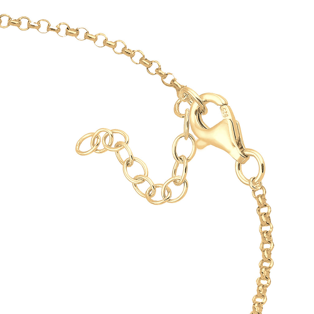 Gold Perhiasan Wanita Perak Asli - Silver Gelang Astro Pendant Basic Gold Plated