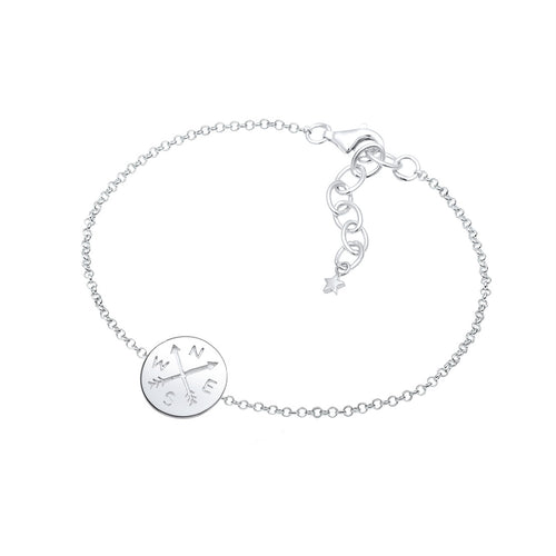 Silver Gelang Perhiasan Perak 925 Wanita Kompas Talisman