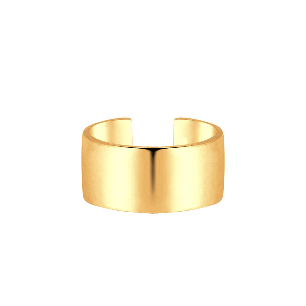 Gold Perhiasan Wanita Perak Asli - Silver Anting Ear Cuff Single Gold Plated