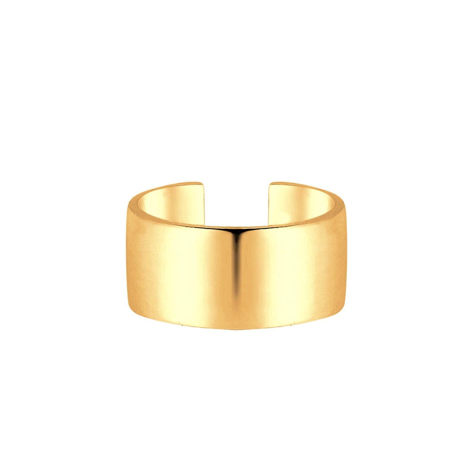 Gold Perhiasan Wanita Perak Asli - Silver Anting Ear Cuff Single Gold Plated