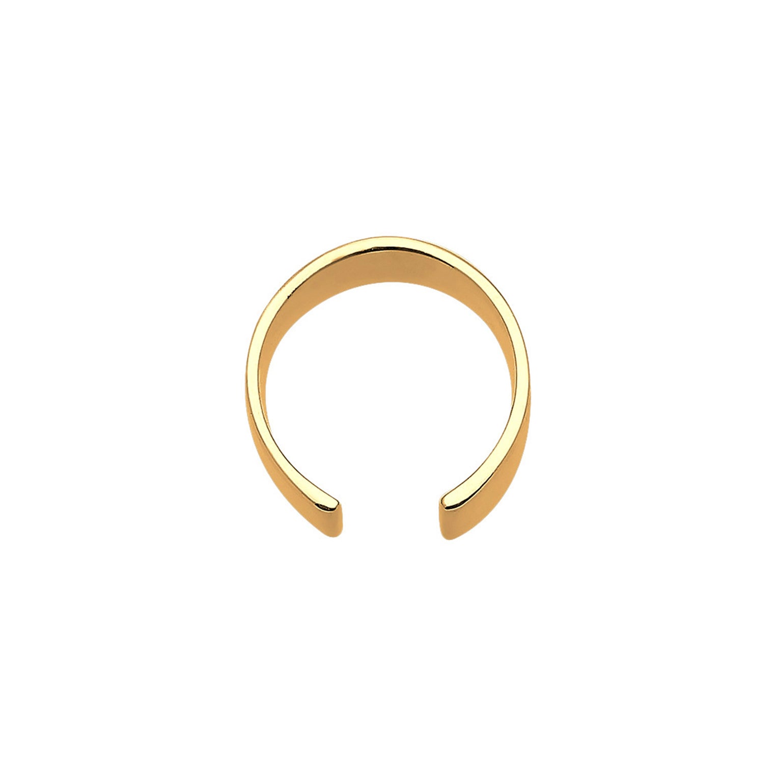Gold Perhiasan Wanita Perak Asli - Silver Anting Ear Cuff Single Gold Plated