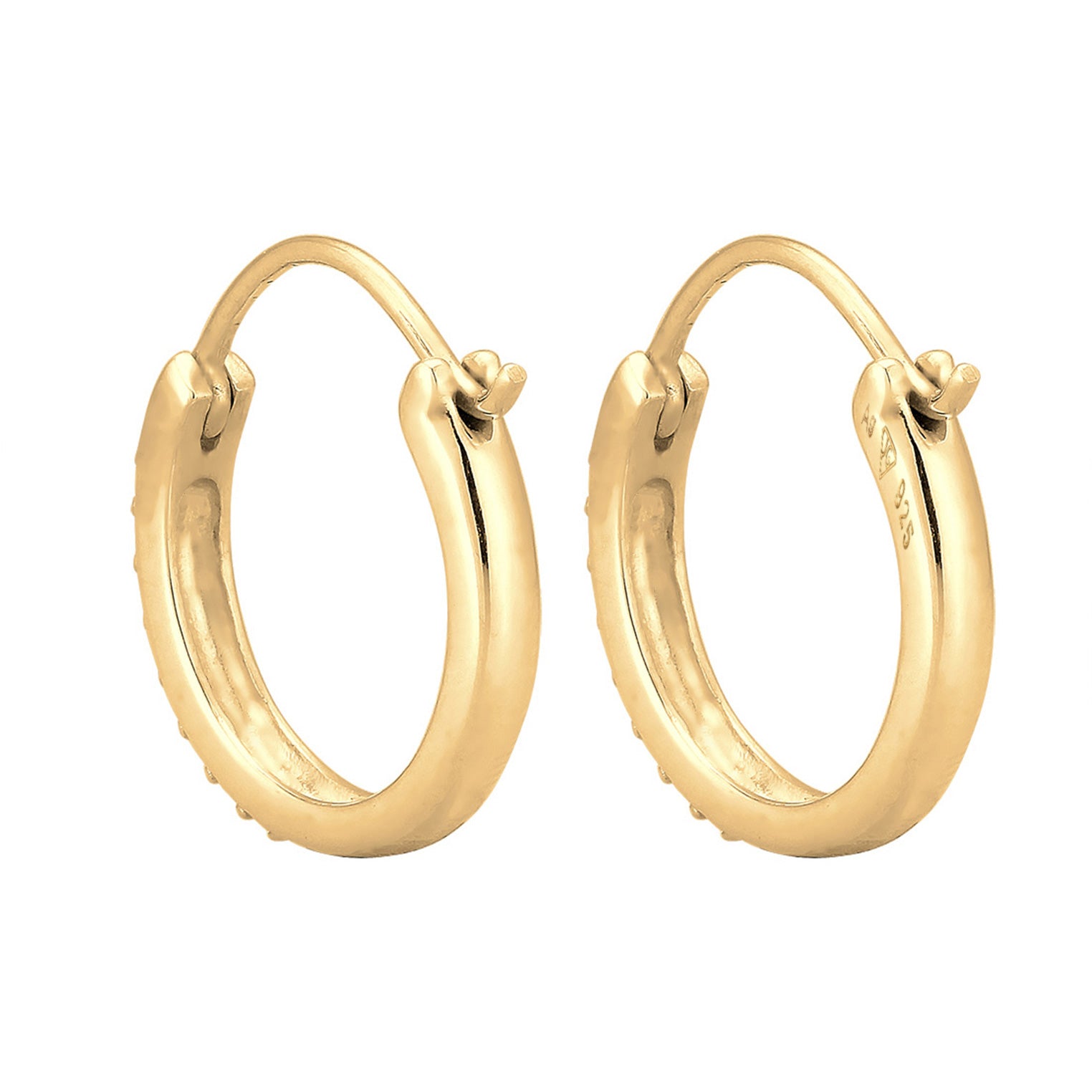 Gold Perhiasan Wanita Perak Asli - Silver Anting Creol ColorFul Crystal Gold Plated