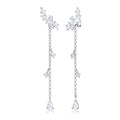 Silver Anting Perhiasan Perak 925 Wanita Hanger Long Zirconia