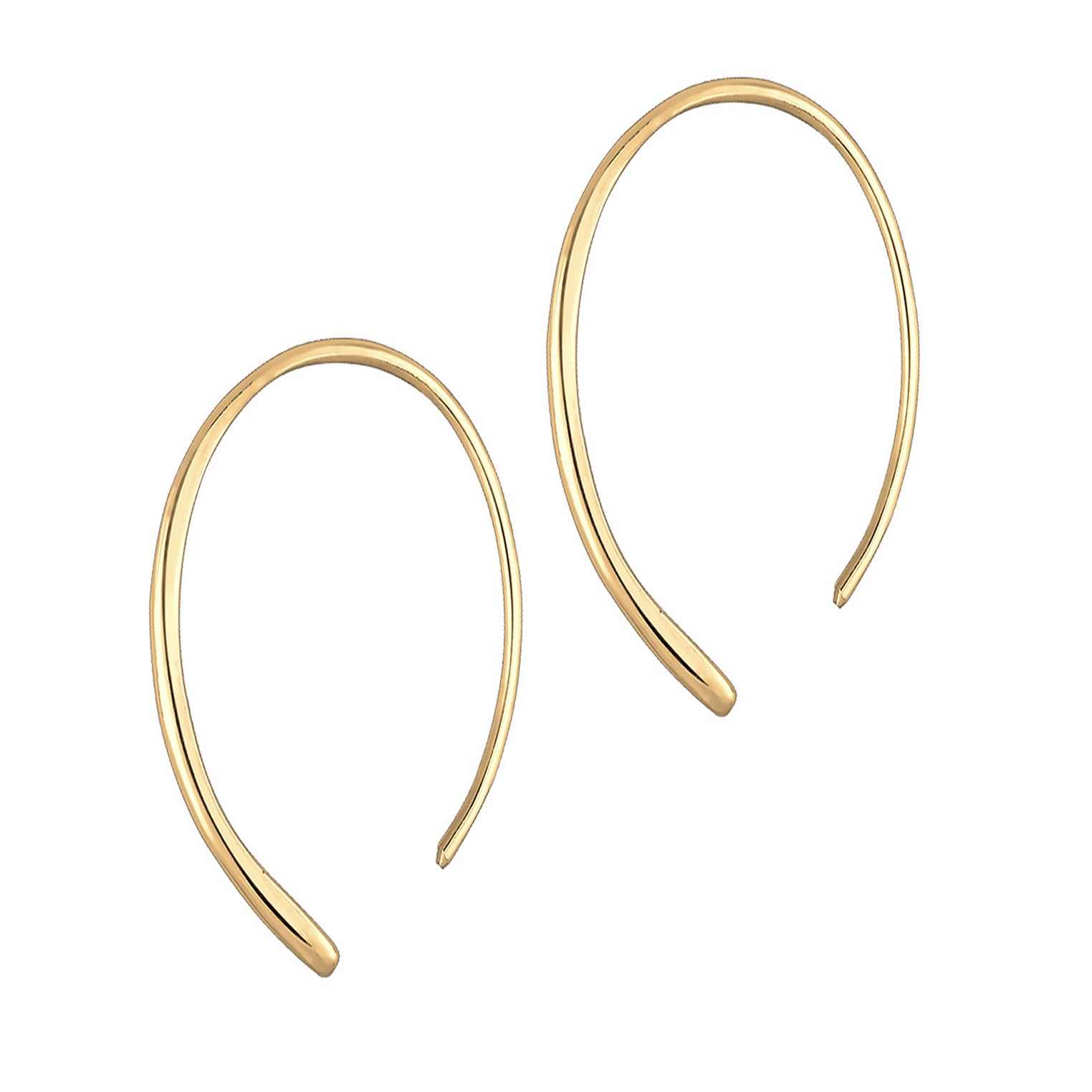 Gold Perhiasan Wanita Perak Asli - Silver Anting Creole Basic Gold Plated