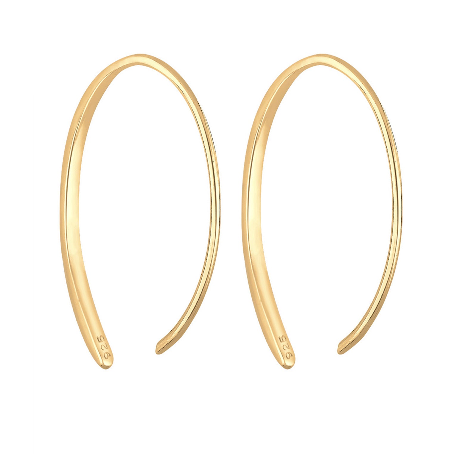 Gold Perhiasan Wanita Perak Asli - Silver Anting Creole Basic Gold Plated